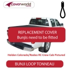 mitsubishi triton dual cab -  soft tonneau cover - replacement bunji